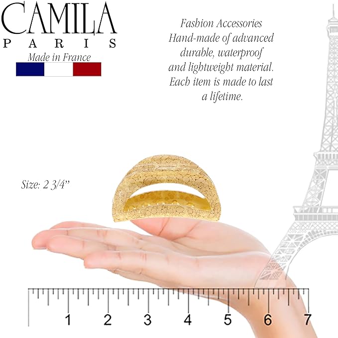 Camila Paris CP3192 French Hair Clip for Women Thick Hair for Long Curly Wavy Hair, Girls Hair Claw Clips Jaw, Durable Styling Big Claw Clip for Thick Hair, Strong Hold No Slip Grip, Made in France