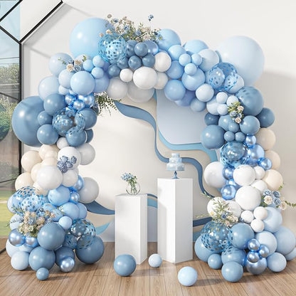Amandir 173Pcs Dusty Blue Balloon Arch Garland Kit | Baby Light Dusty Blue by Amandir