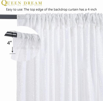 White Backdrop Curtain for Wedding Parties - Image 3