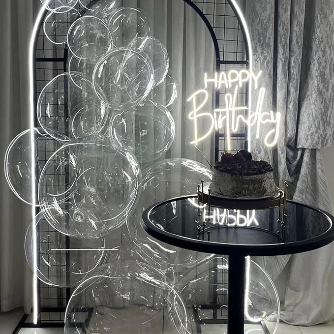 Voircoloria 105pcs Clear Party Latex Balloons, 12inch | - Image 6