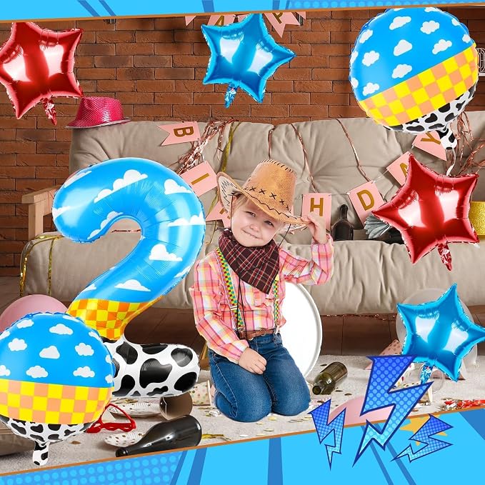 40 Inch Toy Inspire Story Themed Number 2 Balloon, Large Number Helium Balloon - Image 4