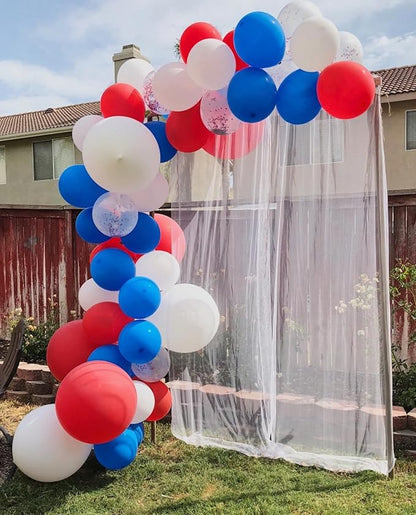 Voircoloria 66pcs Red White Blue Latex Party Balloons, 12inch | - Image 3