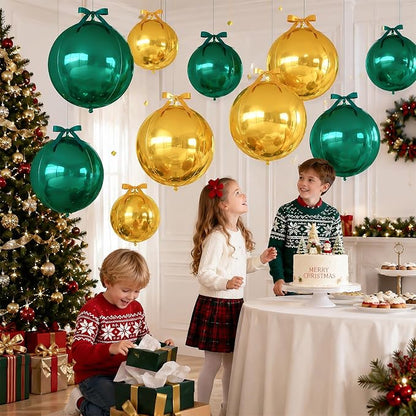 Green Gold Round Foil Balloons - Image 6