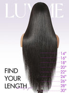 LUVME HAIR All-Day Comfort 100% Human Hair 5x5 Lace Front Wigs Glueless Straight Wig Human Hair Pre Plucked Pre Cut Long Black Wig Lace Closure Wigs Frontal Wigs
