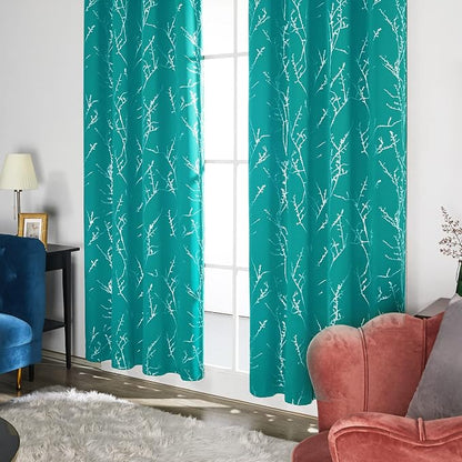 Deconovo Blackout Curtains, Turquoise Thermal Insulated Grommet Drapes - Image 4
