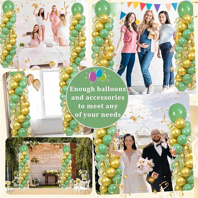 2 Sets Sage Green Balloon Column Stand Kit - Image 7