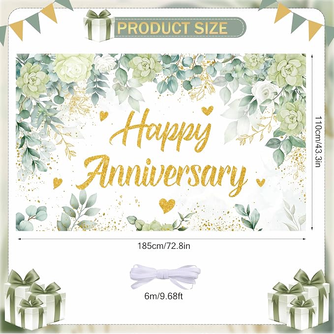 Large Happy Anniversary Banner - Image 2