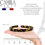 Camila Paris CP2003 French Headband for Women, Handmade Tokyo, Strong Hold Grip Women's Hair Band, Ligth and Very Flexible, No Slip and Durable Styling Girls Hair Accessories, Made in France