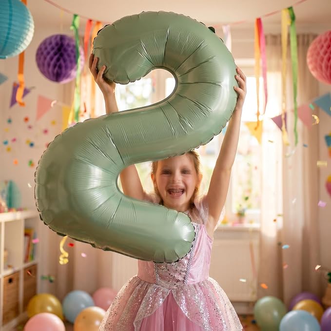 YPSelected 32 Inch Large Foil Helium Number Balloon Birthday Wedding Party 0-9 - Image 2