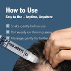 Rosemary Hair Growth Serum Roll-On – 3% Rosemary, 3% Redensyl, DHT-Blocking Scalp Serum for Thicker, Fuller Hair – For Women & Men (30 ml)