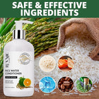 Luv Me Care Rice Water Hair Thickening Conditioner - with Biotin Improve Strength, Volume, and Shine, Deep Conditioning for Dry, Frizzy, or Curly Strands 10 Fl Oz