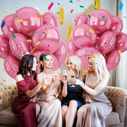 20PCS 18 Inch Round Foil Balloon, Light Pink Round Shape Foil Aluminum Balloons - Image 7