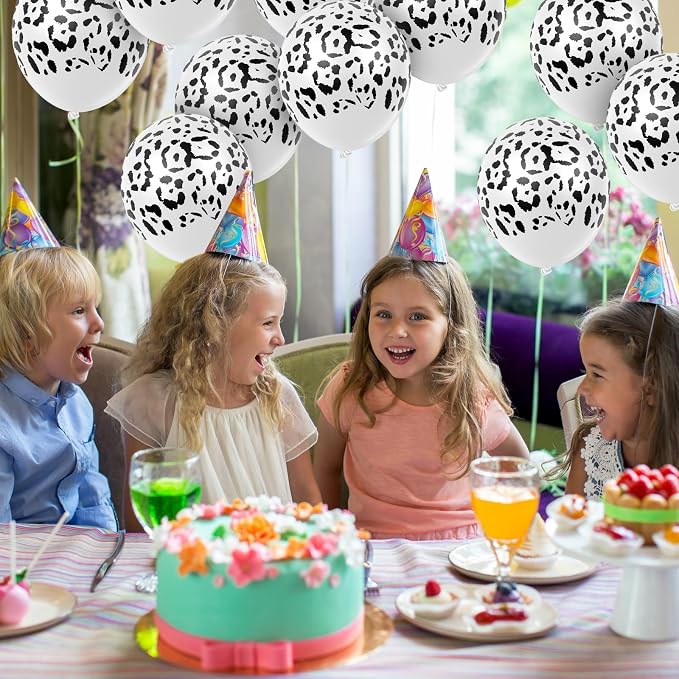 Gejoy 36 Pcs Cheetah Balloons White and Black Leopard Print Balloons 12 Inch - Image 4