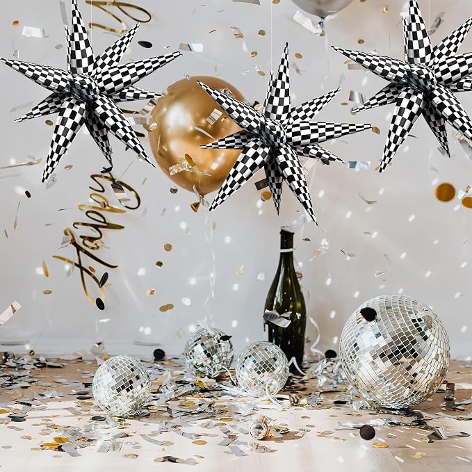ZAKVOOR 60 Pcs Star Balloons 12 Spike Foil Party Decoration Balloons - Image 2