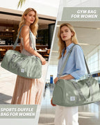 Gym Bag Womens,Travel Duffel Carry on Bag Sport Tote Bag Weekend Overnight Bag