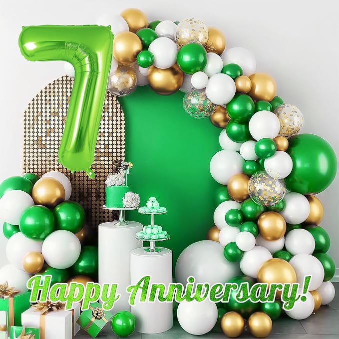Green Number 7 Balloon 40 Inch, Big Large Foil Helium Number Balloons, Jumbo - Image 6