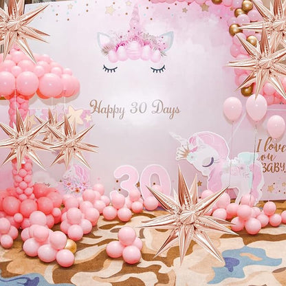 ZAKVOOR 60 Pcs Star Balloons 12 Spike Foil Explosion Party Decoration Balloons - Image 5