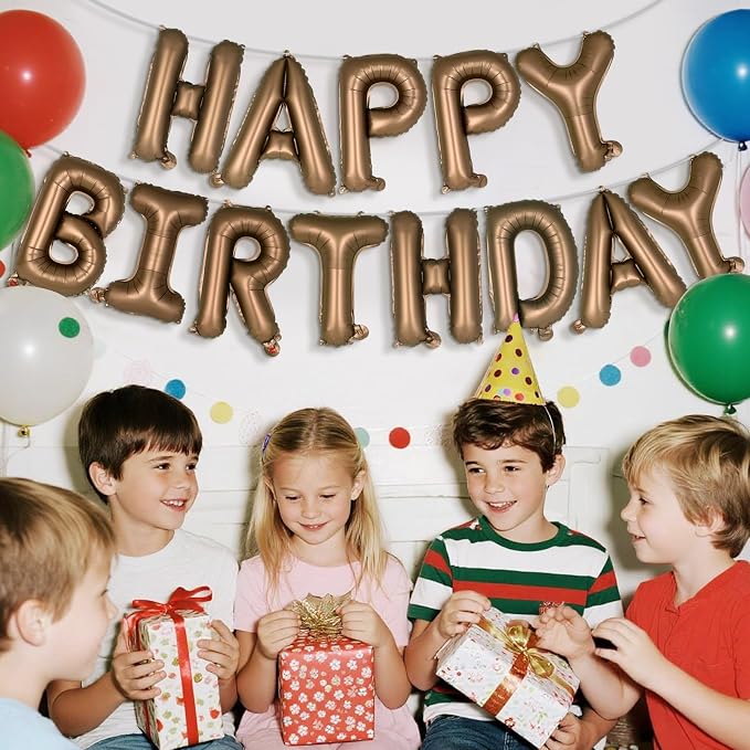 Happy Birthday Balloons Banner, Foil Balloon Personalized Name Letters Balloons - Image 3