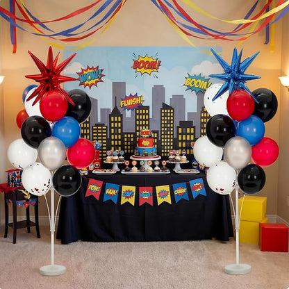 Gejoy 2 Sets 62" Large Hero Theme Balloon Tower Stand Kit, Entire Balloon by Gejoy