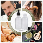 24 Pack, 2oz Glass Dropper Bottle, Preety Texture Tincture Bottles with Precise Scales Eye Droppe, for All Kinds Of Mixed Liquids,Leak-Proof Design for Easy Travel (Clear Frosted)
