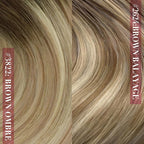 YoungSee Clip in Human Hair Extensions Brown Ombre Clip in Extensions Real Human Hair Walnut Ombre Light Brown with Blonde Balayage Real Hair Extensions Clip ins Human Hair 20Inch 120G 7Pcs