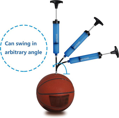 SKOLOO 10" Portable Hand Air Ball Pump Inflator Kit - Image 4