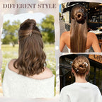 6 PCS French Hair Pins for Women - Large U-Shaped Hair Forks with Internal Teeth, Strong Hold for Thick & Thin Hair, Effortless French Twists, Updos, Buns & Chignons, Hairstyle Accessories