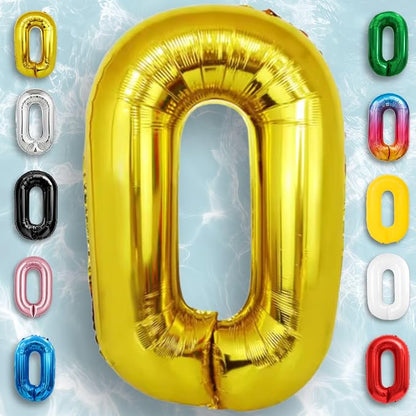 Black Number 0 to 9 Mylar Balloon 40 Inch - Image 6