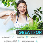Hula Home Spray Bottle for Hair (10.1oz/300ml) - Powered by Flairosol® Spray Technology - Continuous Ultra Fine Mist Sprayer – For Hairstyling, Cleaning, Salons, Plants, Essential Oil - All White