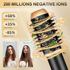 Hair Dryer Brush Set 6 in 1, Anluomania Blow Dryer Brush Foldable, Multi Negative Ionic Curl Hair Dryer Hair Styling Tools, Detachable Air Hair Styler Curling Iron for Curling, Drying, Straightening