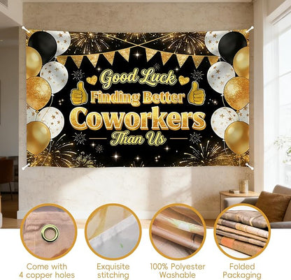 72x43 Inch Good Luck Finding Better Coworkers Than Us Backdrop Banner | - Image 3