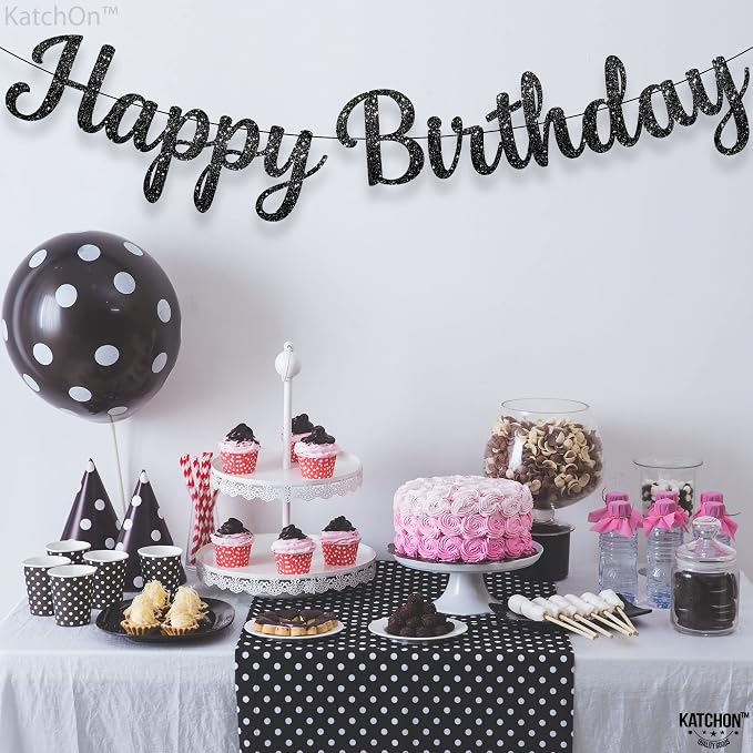 KatchOn Glitter Cursive Happy Birthday Banner- 10 Ft, Birthday Decorations | - Image 5