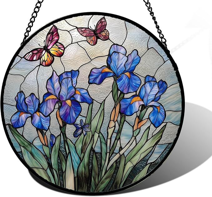 DASTOLL Stained Glass Window Hanging, and Mom 6.3 in by DASTOLL