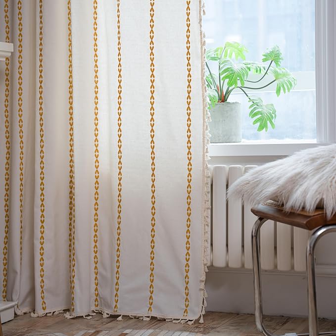 Sutuo Home Boho Curtains for Bedroom Living Room 108 inches Long, Semi Blackout - Image 6
