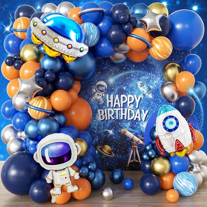 111pcs Outer Space Balloon Garland Arch Kit by Jenlion