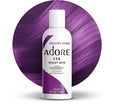 Adore Semi Permanent Hair Color (114 Violet Gem) | Vegan & Cruelty-Free Purple Hair Dye | No Ammonia, No Peroxide, No Alcohol | 4 Fl Oz (Pack of 1)