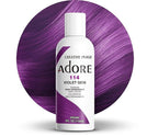 Adore Semi Permanent Hair Color (114 Violet Gem) | Vegan & Cruelty-Free Purple Hair Dye | No Ammonia, No Peroxide, No Alcohol | 4 Fl Oz (Pack of 1)