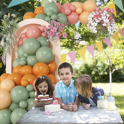HILAVO Sage Green and Pink Balloons Arch Fairy Wildflower Spring Retro Dusty - Image 5