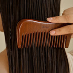 100% Natural Handmade Sandalwood Comb | Soft Wide Tooth Wooden Comb for Wet and Dry Hair | Eco-Friendly Anti-Static Wooden Massage Comb | Wooden Hair Detangler for Men and Women