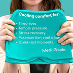 Medi Grade Migraine Relief Cap - Cooling Compression Headache Relief Cap with Full Coverage - Soft Flexible Fabric Gel Migraine Cap That Blocks Light, Reusable Migraine Mask for Cold Therapy