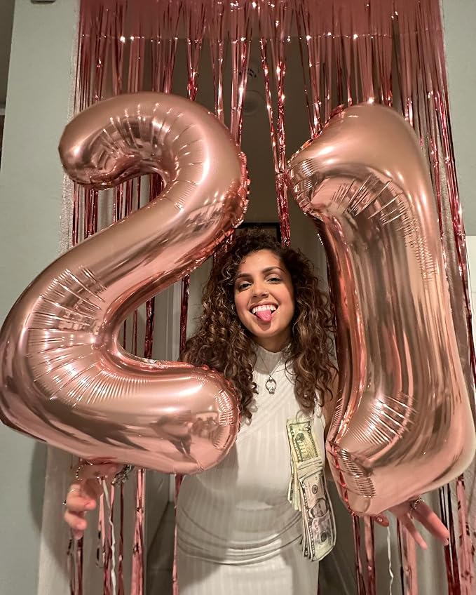 Rose Gold 21 Balloon - Image 9