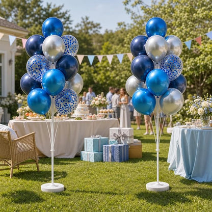2 Sets Navy Blue Silver Balloon Column Kit - Image 8