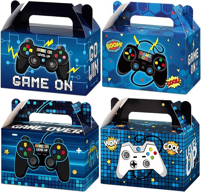 Tevxj 12 Pcs Video Game Bags Gamer Party Favors Treat Gift Boxes Gamer Candy by Tevxj