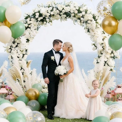Green Gold Balloons 60Pcs 12 Inch Confetti Latex Balloon Set - Image 7