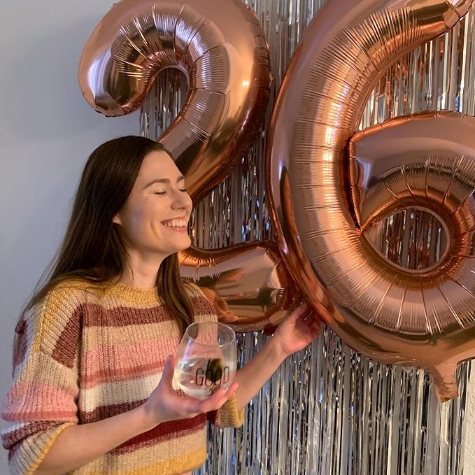 40 Inch Rose Gold 26 Number Balloons Giant Jumbo Huge 26 or 62 Foil Mylar - Image 4