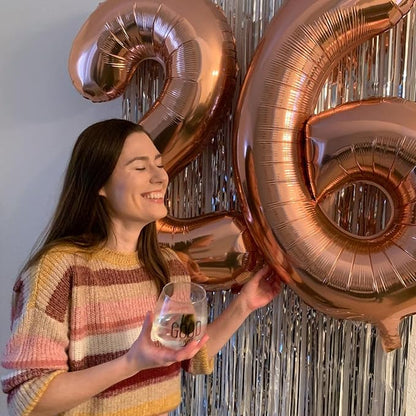 40 Inch Rose Gold 26 Number Balloons Giant Jumbo Huge 26 or 62 Foil Mylar - Image 4
