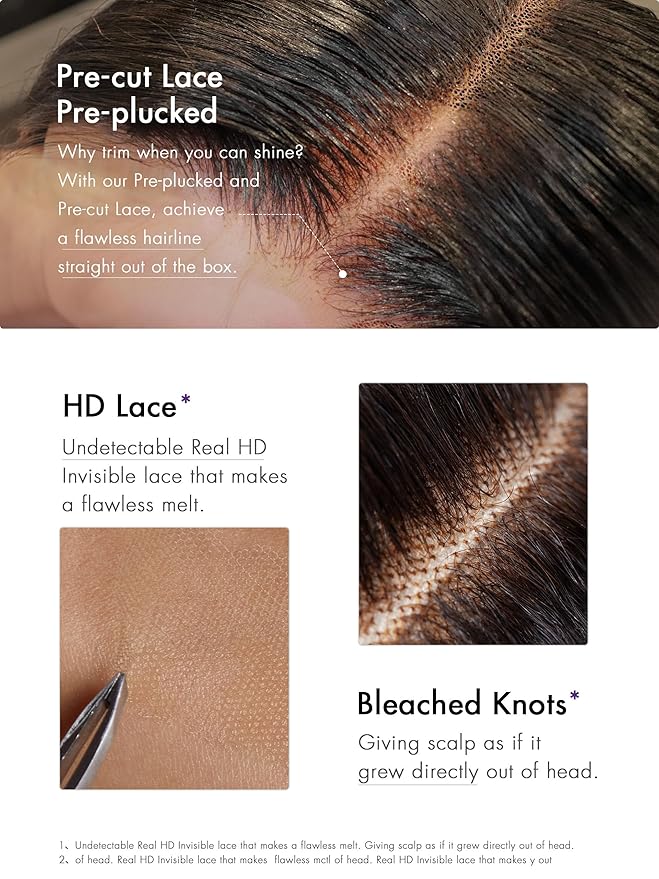 LUVME HAIR 12 Inch Glueless Bob Wigs Human Hair Pre Plucked, 5x5 HD Lace Closure Wigs Human Hair 180 Density, Ready to Go Blunt Cut Bob Wig with Bleached Knots & Pre Cut Lace