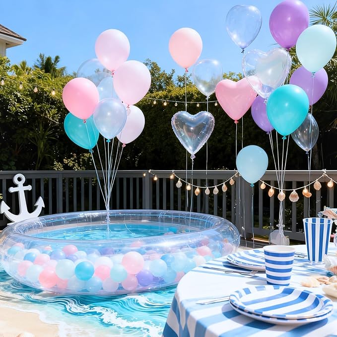 Pastel Pink Purple Teal Balloons - Image 8