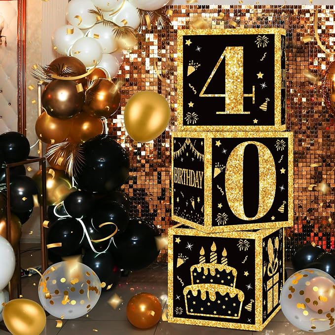DataMoon 40th Birthday Decorations Boxes - Image 7