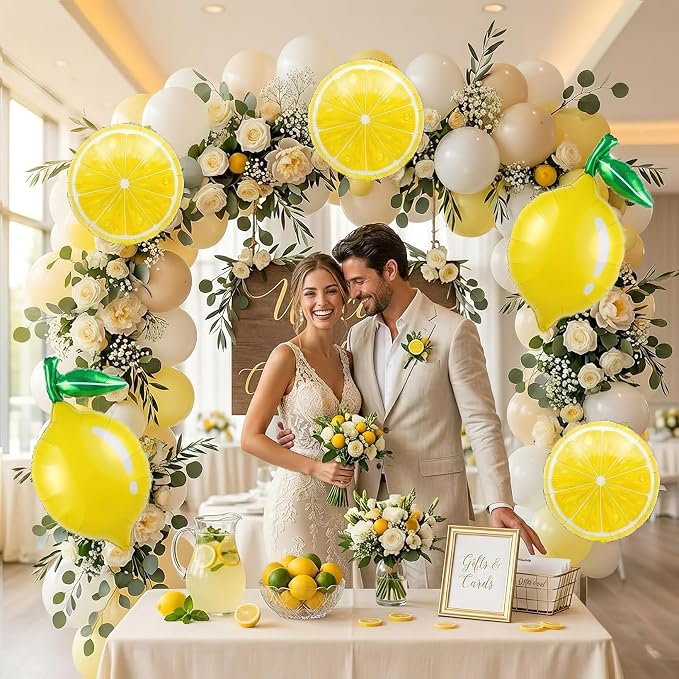 Lemon Foil Balloons Summer lemonade Set - Image 7